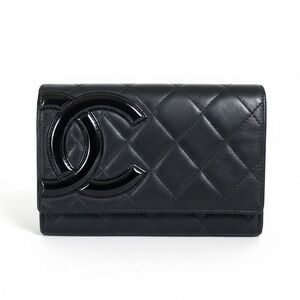 CHANEL Cambon Ligne Quilted Lambskin Wallet